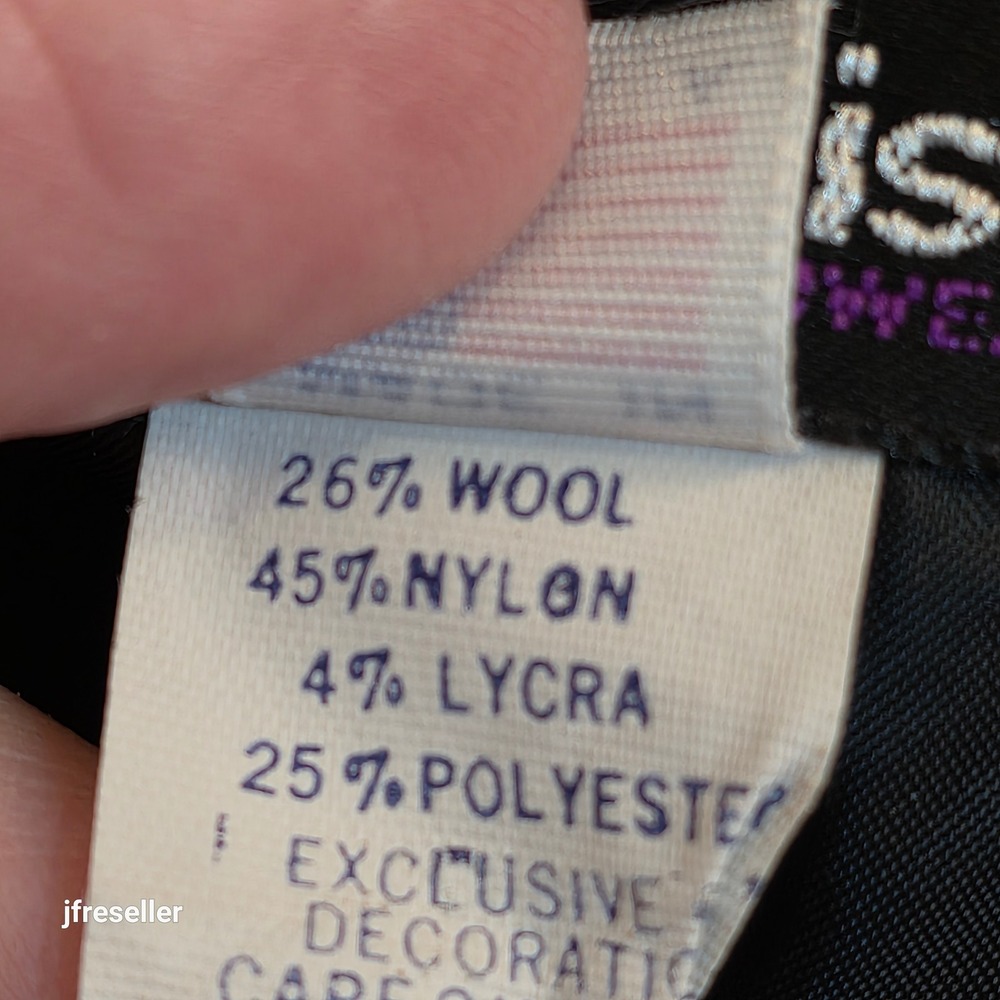 Vintage Edelweiss Schoeller Wool Blend Stirrup Ski Pants Black Womens 10 USA 80s - Picture 6 of 8